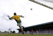 30 July 2006; Offaly goalkeeper, Padraig Kelly, watches as, Laois goalkeeper, Fergal Byron's penalty goes over the bar. Bank of Ireland All-Ireland Senior Football Championship Qualifier, Round 4, Laois v Offaly, O'Moore Park, Portlaoise, Co. Laois. Picture credit; Brian Lawless / SPORTSFILE