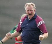30 July 2006; P.J. Fahy, Galway manageer, celebrates celebrates after the game. TG4 Ladies Connacht Senior Football Final, Mayo v Galway, McHale Park, Castlebar, Co. Mayo. Picture credit; Ray Ryan / SPORTSFILE