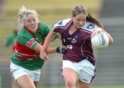 30 July 2006; Patricia Gleeson, Galway, in action against Ciara McDermott, Mayo. TG4 Ladies Connacht Senior Football Final, Mayo v Galway, McHale Park, Castlebar, Co. Mayo. Picture credit; Ray Ryan / SPORTSFILE