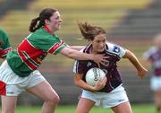 30 July 2006; Patricia Gleeson, Galway, in action against Helena Lohan, Mayo. TG4 Ladies Connacht Senior Football Final, Mayo v Galway, McHale Park, Castlebar, Co. Mayo. Picture credit; Ray Ryan / SPORTSFILE