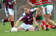 30 July 2006; Nuala O Shea, Mayo, in action against Gillian Joyce, Galway. TG4 Ladies Connacht Senior Football Final, Mayo v Galway, McHale Park, Castlebar, Co. Mayo. Picture credit; Ray Ryan / SPORTSFILE