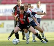 30 July 2006; Alan Murphy, Longford Town, in action against Tony Grant, Drogheda United. eircom League, Premier Division, Longford Town v Drogheda United, Flancare Park, Longford. Picture credit; David Maher / SPORTSFILE