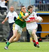 30 July 2006; Bryan Costello, Kerry, in action against Liam Lydon, Mayo. ESB All-Ireland Minor Football Championship Quarter-Final, Kerry v Mayo, Cusack Park, Ennis, Co. Clare. Picture credit; Kieran Clancy / SPORTSFILE