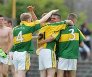 30 July 2006; Daithi O'Se, Tomas Mac An tSaoir, Michael Moloney and Bryan Costello, Kerry, celebrate victory over Mayo. ESB All-Ireland Minor Football Championship Quarter-Final, Kerry v Mayo, Cusack Park, Ennis, Co. Clare. Picture credit; Kieran Clancy / SPORTSFILE