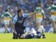 16 July 2006; John Murphy attends to Coman Goggins. Bank of Ireland Leinster Senior Football Championship Final, Dublin v Offaly, Croke Park, Dublin. Picture credit: Ray McManus / SPORTSFILE