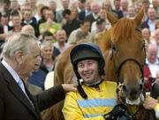 1 August 2006; Former Taoiseach Albert Reynolds with jockey David Casey and Sorry Al, after winning the McDonogh Properties Steeplechase. Galway Races, Ballybrit, Co. Galway. Picture credit; Matt Browne / SPORTSFILE