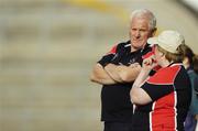 29 July 2006; Cork coach Eamonn Ryan with team manager Mary Collins. TG4 Ladies Munster Senior Football Final, Cork v Waterford, Gaelic Grounds, Limerick. Picture credit; Brendan Moran / SPORTSFILE