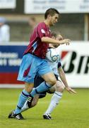 3 August 2006; Gavin Whelan, Drogheda United, is tackled by Owen Heary, Shelbourne. eircom League Premier Division, Drogheda United v Shelbourne, United Park, Drogheda, Co. Louth. Picture credit; David Maher / SPORTSFILE