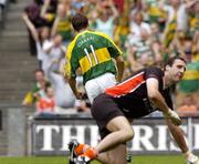 5 August 2006; Eoin Brosnan, Kerry, turns away after scoring a goal past Armagh goalkeeper Paul Hearty. Bank of Ireland All-Ireland Senior Football Championship Quarter-Final, Armagh v Kerry, Croke Park, Dublin. Picture credit; Damien Eagers / SPORTSFILE