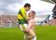 5 August 2006; Paul Galvin, left, and Kieran Donaghy, Kerry, celebrate victory. Bank of Ireland All-Ireland Senior Football Championship Quarter-Final, Armagh v Kerry, Croke Park, Dublin. Picture credit; Damien Eagers / SPORTSFILE