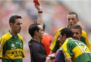 5 August 2006; Referee David Coldrick sends off Kerry's Paul Galvin, 12. Bank of Ireland All-Ireland Senior Football Championship Quarter-Final, Armagh v Kerry, Croke Park, Dublin. Picture credit; Damien Eagers / SPORTSFILE