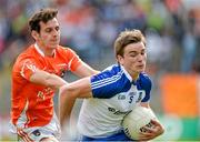 6 July 2014; Dessie Mone, Monaghan, in action against Jamie Clarke, Armagh. Ulster GAA Football Senior Championship, Semi-Final Replay, Armagh v Monaghan, St Tiernach's Park, Clones, Co. Monaghan. Picture credit: Piaras Ó Mídheach / SPORTSFILE