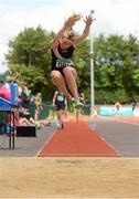 6 July 2014; Aishling Forkan, Swinford AC, Co. Mayo, in action during the Junior Women's Long Jump event. GloHealth Junior and U23 Track and Field Championships, Cork IT, Bishopstown, Cork. Picture credit: Matt Browne / SPORTSFILE