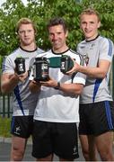 7 July 2014; Kildare manager Jason Ryan, centre, with players Tomas O'Connor, left, and Tommy Moolick during the announcement of a Kildare GAA deal with Global Nutrition Company Herbalife. Brady Family GAA Gym, Newbridge, Co. Kildare. Picture credit: David Maher / SPORTSFILE