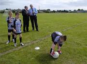 27 July 2006; The Vhi Cul Camps, the official GAA summer camps, got off to a flying start all around the country at the start of July and are now in full swing with up to 75,000 children expected to attend the camps nationwide between July 3rd and 25th August. Pictured at the Parnells GAA camp in Coolock, Dublin are, GAA President Nickey Brennan with Vincent Sheridan, CEO, Vhi Healthcare. Chanel School, Coolock, Dublin. Picture credit; Brendan Moran / SPORTSFILE