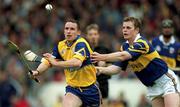 6 June 1999; Colin Lynch of Clare in action against Conor Gleeson of Tipperary during the Munster Intermediate Hurling Championship match between Tipperary and Clare at Páirc Uí Chaoimh in Cork. Photo by Ray McManus/Sportsfile