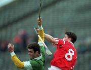 9 April 1995; Kevin Martin of Offaly in action against Fergal McCormack of Cork, during the Church & General National Hurling League Quarter Final match between Offaly and Cork at Semple Stadium in Thurles, Tipperary. Photo by Ray McManus/Sportsfile