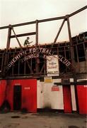 13 July 1999; The stand at Dalymount Park where work has commenced on a new roof and seating at Dalymount Park in Dublin. Photo by Matt Browne/Sportsfile