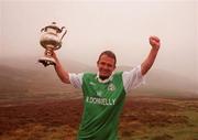 7 August 1999; David Fitzgerald of Clare celebrates after winning the 1999 All-Ireland Poc Fada Finals at Annaverna in Louth. Photo by Damien Eagers/Sportsfile