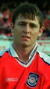 14 July 1999; Dessie Byrne of St Patrick's Athletic ahead of the UEFA Champions League Qualifying match between St Patricks Athletic and FSC Zimbru at Richmond Park in Dublin. Photo by Brendan Moran/Sportsfile