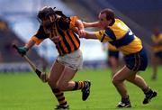 15 August 1999; DJ Carey of Kilkenny in action against Liam Doyle of Clare during the Guinness All-Ireland Senior Hurling Championship Semi-Final match between Kilkenny and Clare at Croke Park in Dublin. Photo by Ray McManus/Sportsfile