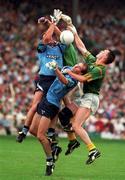 31 July 1994; Vinny Murphy and Brian Stynes of Dublin in action against Colm Brady of Meath during the Bank of Ireland Leinster Senior Football Championship Final match between Dublin and Meath at Croke Park in Dublin. Photo by Ray McManus/Sportsfile