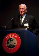 29 April 1998; Egidius Braun during the UEFA XXIV Ordinary Conference at UEFA Headquarters in Nyon, Switzerland. Photo by David Maher/Sportsfile