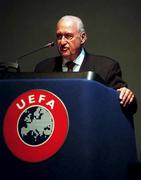 29 April 1998; Joao Havelange during the UEFA XXIV Ordinary Conference at UEFA Headquarters in Nyon, Switzerland. Photo by David Maher/Sportsfile