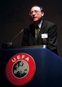 29 April 1998; Dr Joseph Mifsud during the UEFA XXIV Ordinary Conference at UEFA Headquarters in Nyon, Switzerland. Photo by David Maher/Sportsfile