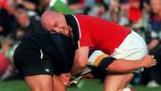 7 August 1999; Keith Wood of Munster in action against Shane Byrne of Leinster during the Guinness Interprovincial Rugby Championship match between Munster and Leinster at Temple Hill in Cork. Photo by Matt Browne/Sportsfile
