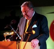 29 April 1998; Lennart Johansson, President of UEFA, during the UEFA XXIV Ordinary Conference at UEFA Headquarters in Nyon, Switzerland. Photo by David Maher/Sportsfile