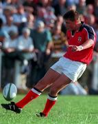7 August 1999; Ronan O'Gara of Munster during the Guinness Interprovincial Rugby Championship match between Munster and Guinness Leinster at Temple Hill in Cork. Photo by Matt Browne/Sportsfile