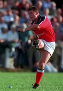 7 August 1999; Ronan O'Gara of Munster during the Guinness Interprovincial Rugby Championship match between Munster and Guinness Leinster at Temple Hill in Cork. Photo by Matt Browne/Sportsfile