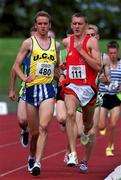 25 July 1999; Simon Burton, 111, and Eoin Cummins, 480 competing in the Men's 800m during the TNT Irish National Senior Track & Field Championships - Day 2 at Morton Stadium in Santry, Dublin. Photo by Matt Browne/Sportsfile