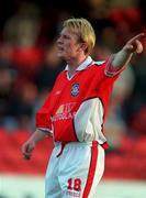 14 July 1999;Trevor Molloy of St Patrick's Athletic during the UEFA Champions League Qualifying match between St Patricks Athletic and FSC Zimbru at Richmond Park in Dublin. Photo by Brendan Moran/Sportsfile