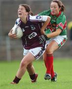 30 July 2006; Caroline McGing, Mayo, in action against Niamh Fahey, Galway. TG4 Ladies Connacht senior Football Final, Mayo v Galway, McHale Park, Castlebar. Picture Credit; Ray Ryan / SPORTSFILE