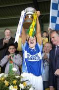 6 August 2006; Laois Captain Gemma O'Connor lifts the cup after defeating Meath. TG4 Ladies Leinster Senior Football Final, Meath v Laois, Dr. Cullen Park, Carlow. Picture credit; Ray Lohan / SPORTSFILE
