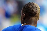 7 August 2006; The hairstyle of French athlete Dimitri Demoniere is seen after his heat of the Men's 100m. SPAR European Athletics Championships, Ullevi Stadium, Gothenburg, Sweden. Picture credit; Brendan Moran / SPORTSFILE