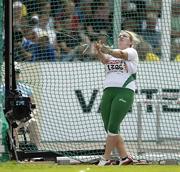 7 August 2006; Eileen O'Keeffe, Ireland, takes her 3rd throw during the Qualification Gropp A of the Women's hammer. SPAR European Athletics Championships, Ullevi Stadium, Gothenburg, Sweden. Picture credit; Brendan Moran / SPORTSFILE