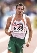 7 August 2006; David Gillick, Ireland, in action during his heat of the Men's 400m where he finished 2nd in a time of 46.16sec and qualified for the semi-final. SPAR European Athletics Championships, Ullevi Stadium, Gothenburg, Sweden. Picture credit; Brendan Moran / SPORTSFILE