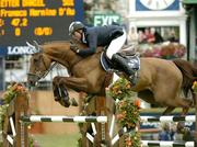 10 August 2006; Daniel Etter, Switzerland, aboard Fromecs Hermine d'Auzay, on their way to winning the Power and Speed International Competition. Failte Ireland Dublin Horse Show, RDS Main Arena, RDS, Dublin. Picture credit; Matt Browne / SPORTSFILE
