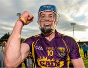 9 July 2014: Wexford's Jack Guiney celebrates at the end of the game. Bord Gais Energy Leinster GAA Hurling Under 21 Championship Final, Dublin v Wexford, Parnell Park, Dublin. Picture credit: David Maher / SPORTSFILE
