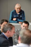 10 July 2014; Dublin County Board Chairman Andy Kettle watches on while Dublin manager Jim Gavin speaks to the media during a press conference ahead of their side's Leinster GAA Football Senior Championship Final against Meath on Sunday the 20th of July. Dublin Senior Football Press Conference. Gibson Hotel, Dublin. Picture credit: Pat Murphy / SPORTSFILE