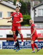 10 July 2014; John Russell, Sligo Rovers, in action against Eivinas Zagurskas, Banga. UEFA Europa League First Qualifying Round, Second Leg, Sligo Rovers v Banga. Showgrounds, Sligo. Picture credit: Ramsey Cardy / SPORTSFILE