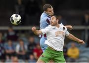 11 July 2014; Mark O'Sullivan, Cork City, in action against Mick Daly, Drogheda United. SSE Airtriity League Premier Division, Drogheda United v Cork City, United Park, Drogheda, Co. Louth. Photo by Sportsfile