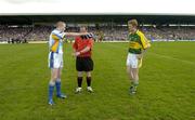 29 July 2006; Longford captain Damien Sheridan, having won the toss, elects to play against the wind against Kerry. Bank of Ireland All-Ireland Senior Football Championship Qualifier, Round 4, Kerry v Longford, Fitzgerald Stadium, Killarney, Co. Kerry. Picture credit; Brendan Moran / SPORTSFILE