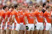 5 August 2006; Armagh players stand for the national anthem. Bank of Ireland All-Ireland Senior Football Championship Quarter-Final, Armagh v Kerry, Croke Park, Dublin. Picture credit; David Maher / SPORTSFILE