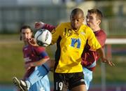 10 August 2006; Brian Shelley, Drogheda United, in action against David Nielsen, IK Start. UEFA Cup Second Qualifying Round, Second Leg, IK Start v Drogheda United, Kristiansand Stadium, Kristiansand, Norway. Picture credit; David Maher / SPORTSFILE