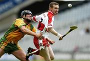 12 August 2006; Sean McBride, Derry, in action against Jamsie Donnelly, Donegal. Nicky Rackard Cup Final, Derry v Donegal, Croke Park, Dublin. Picture credit; Damien Eagers / SPORTSFILE
