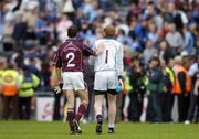 12 August 2006; Westmeath's Gary Connaughton, right, and team-mate Damien Healy leave the field after defeat to Dublin. Bank of Ireland All-Ireland Senior Football Championship, Quarter-Final, Dublin v Westmeath, Croke Park, Dublin. Picture credit; Brian Lawless / SPORTSFILE